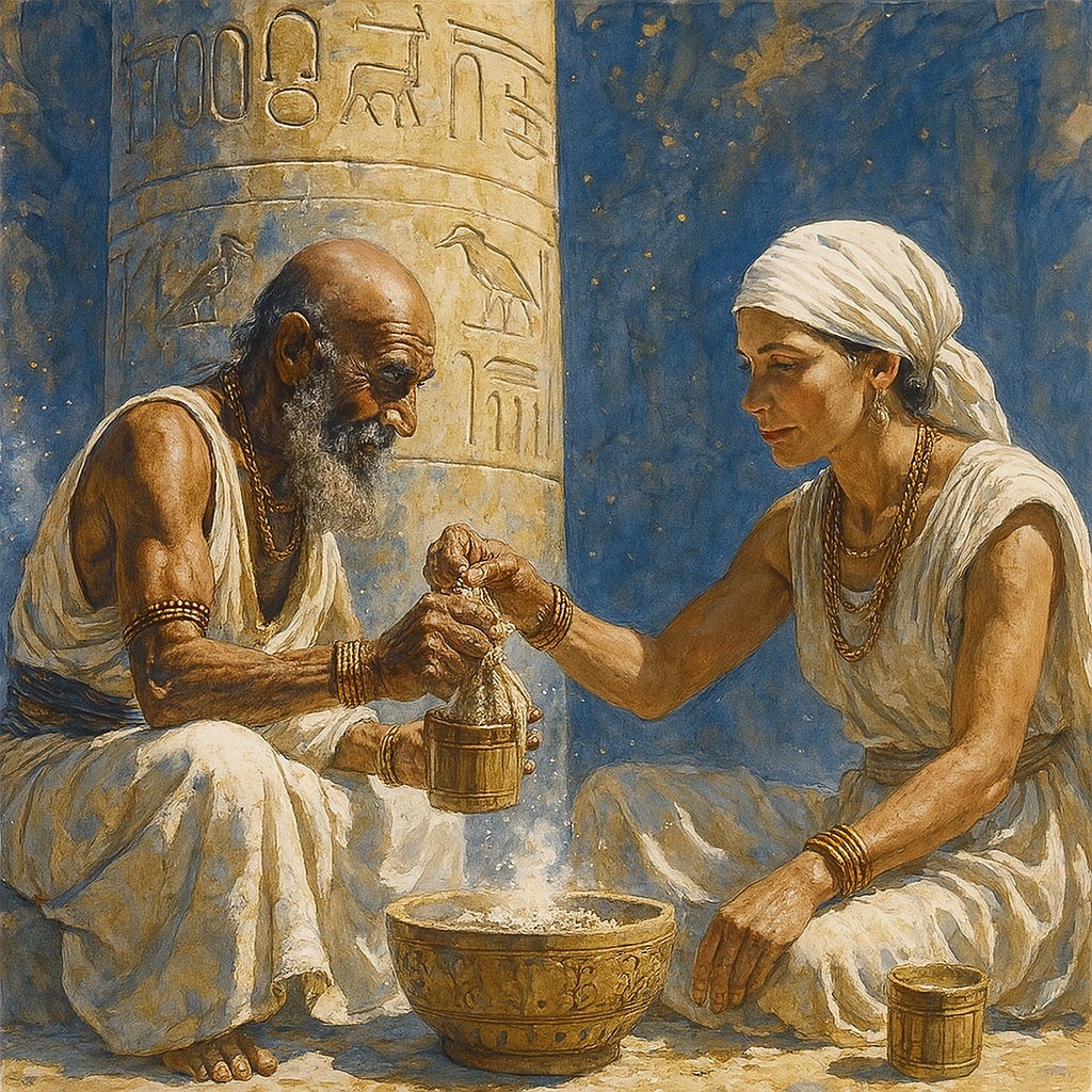 Historische Darstellung von Tapputi bei der Parfumherstellung – Symbolbild für die Ursprünge der Duftkunst